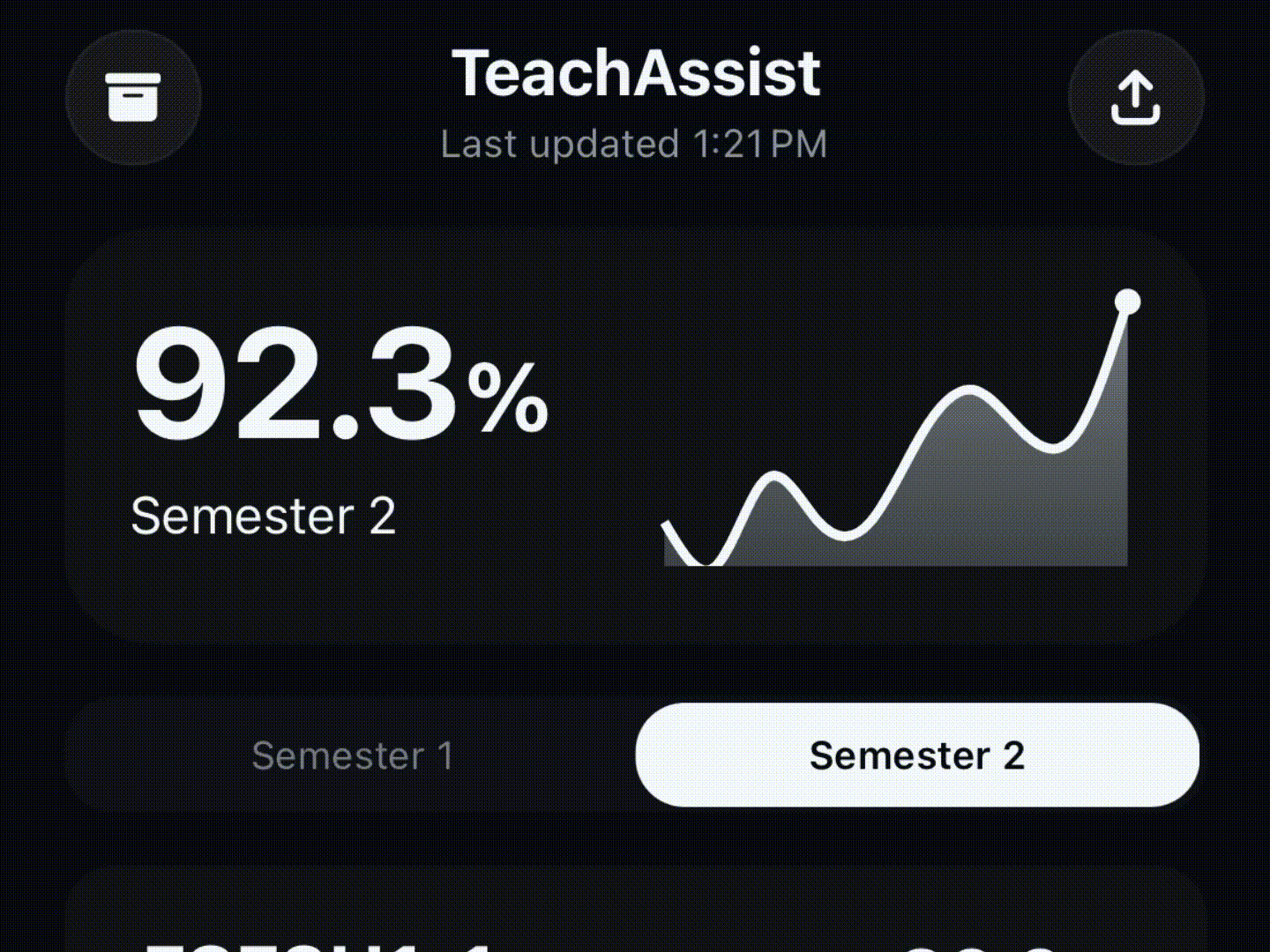 Grade history scroller